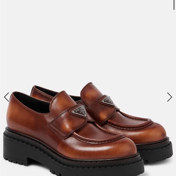 Prada Women’s Cognac Platform Loafers